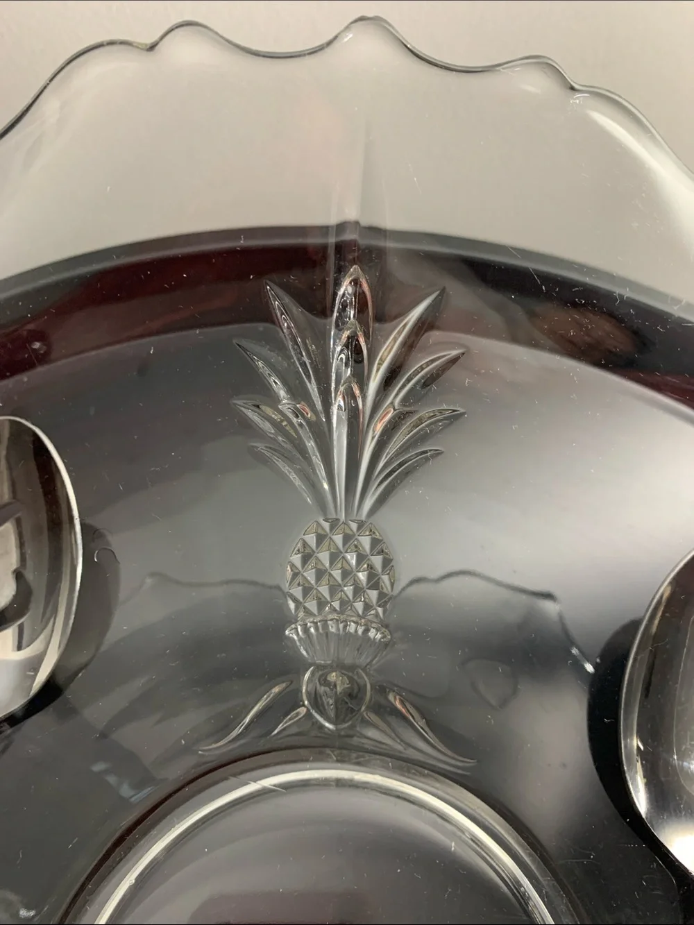 Heisey Pineapple LARGE Crimped Serving Bowl NWOT - STUNNING